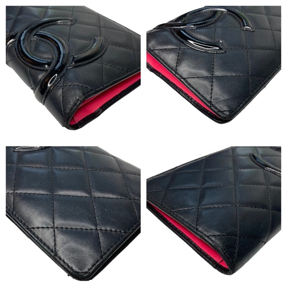 CHANEL Cambon Black Quilted Lambskin Leather Wallet - Picture 6 of 16